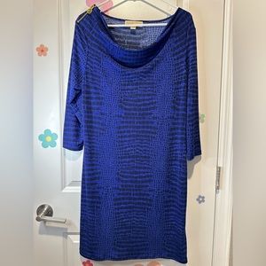 Michael Kors Blue Croco Print Dress